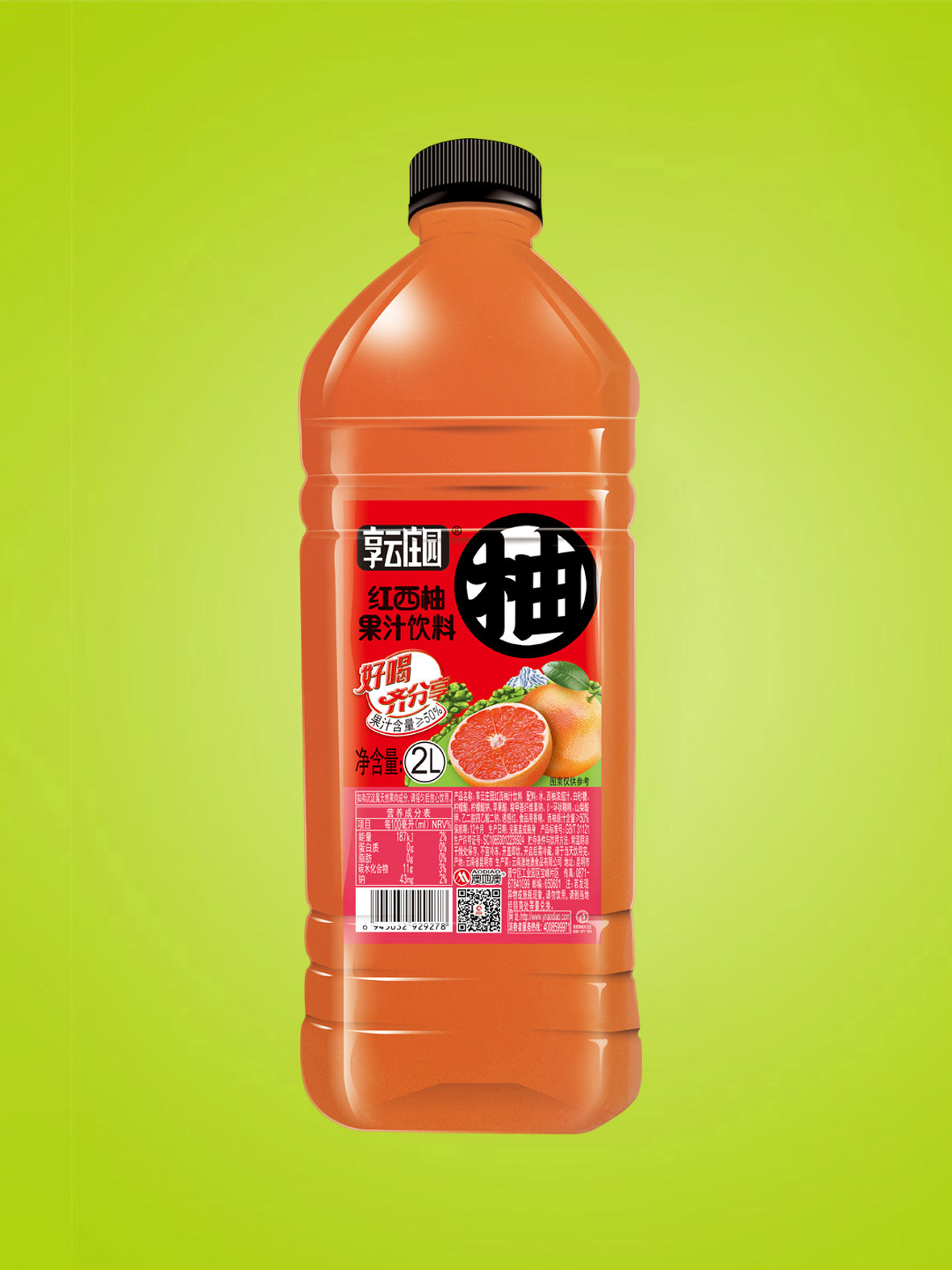 紅(hóng)西柚果汁飲料2L